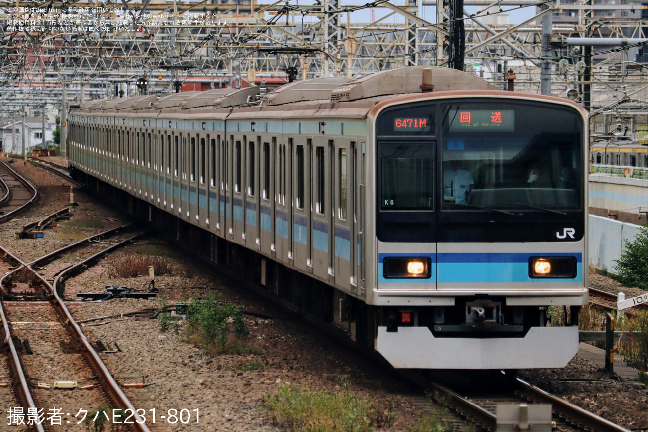 【JR東】E231系ミツK6編成 東京総合車両センター出場（202410）の拡大写真