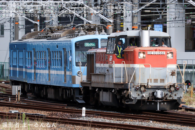 【近江】モハ100形が京都鉄道博物館へを非公開で撮影した写真