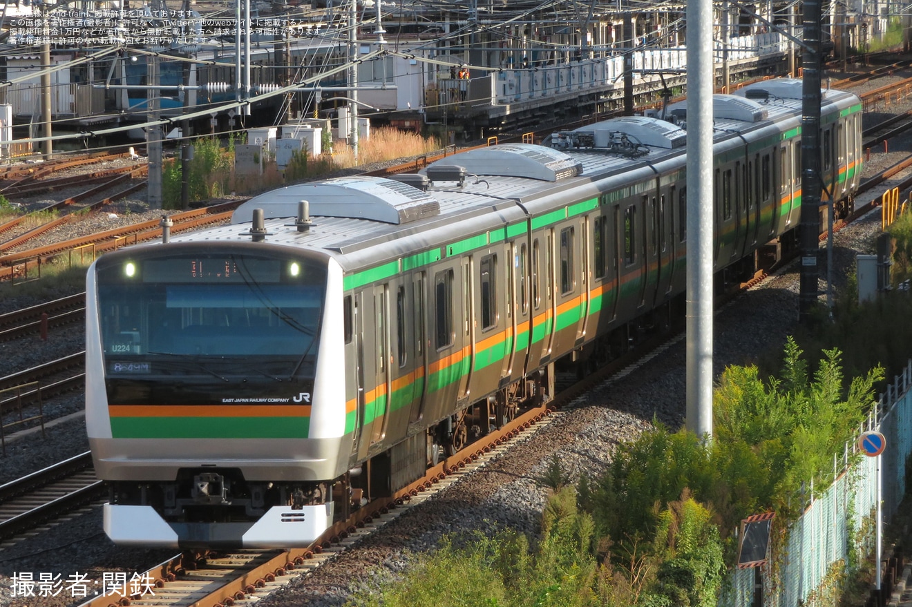 【JR東】E233系U224編成東京総合車両センター出場回送の拡大写真