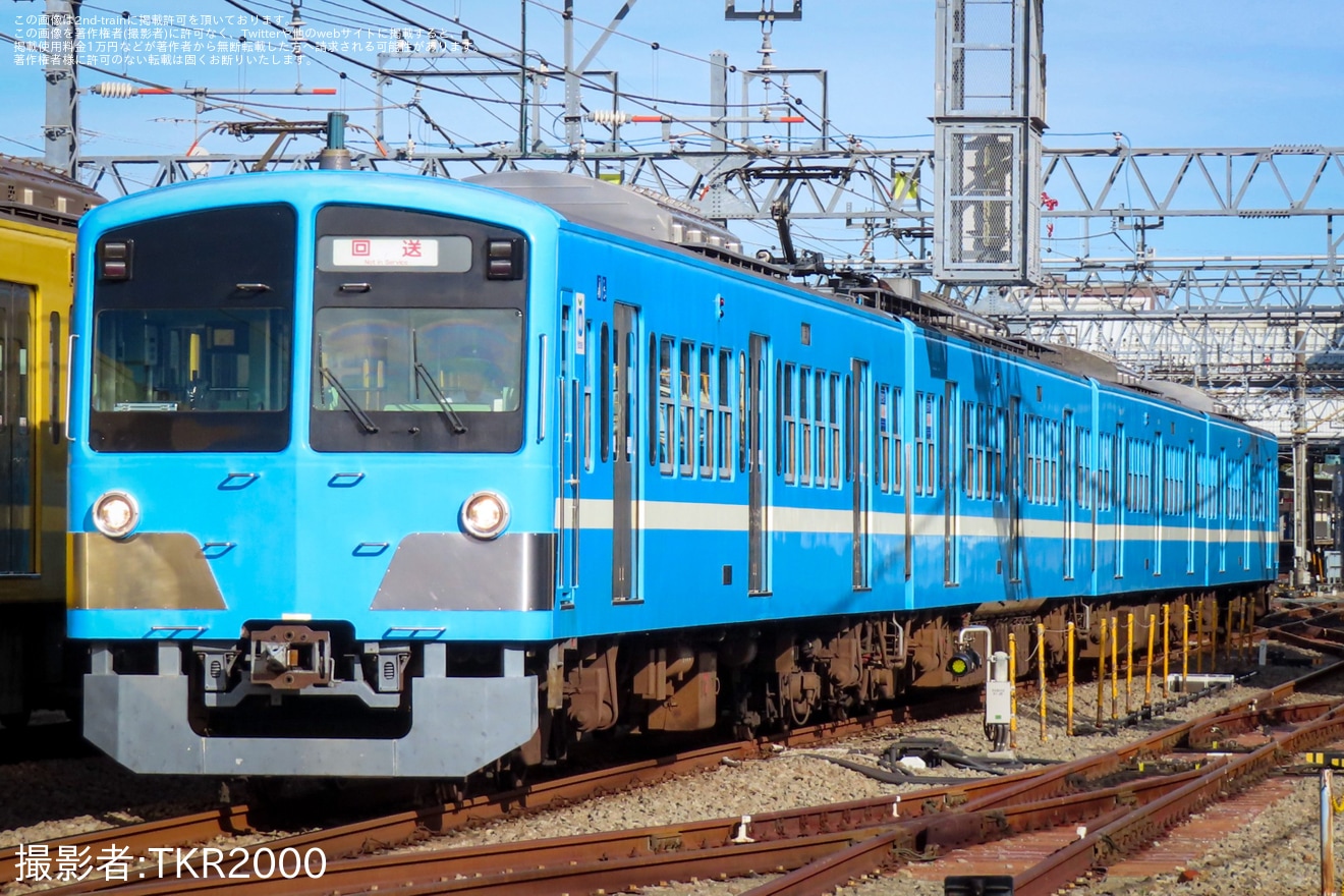 【西武】新101系1251F(近江鉄道カラー) 練馬駅管区異常時訓練に伴う臨時回送の拡大写真