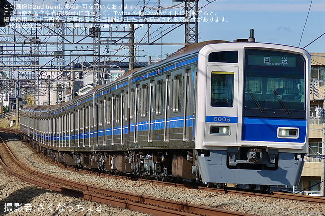 【西武】6000系6106F武蔵丘車両検修場出場試運転を不明で撮影した写真