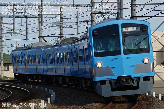 【西武】新101系1251F(近江鉄道カラー) 練馬駅管区異常時訓練に伴う臨時回送を不明で撮影した写真