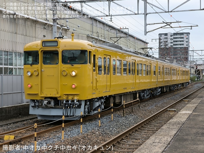 【JR西】115系D-12編成下関総合車両所本所構内試運転