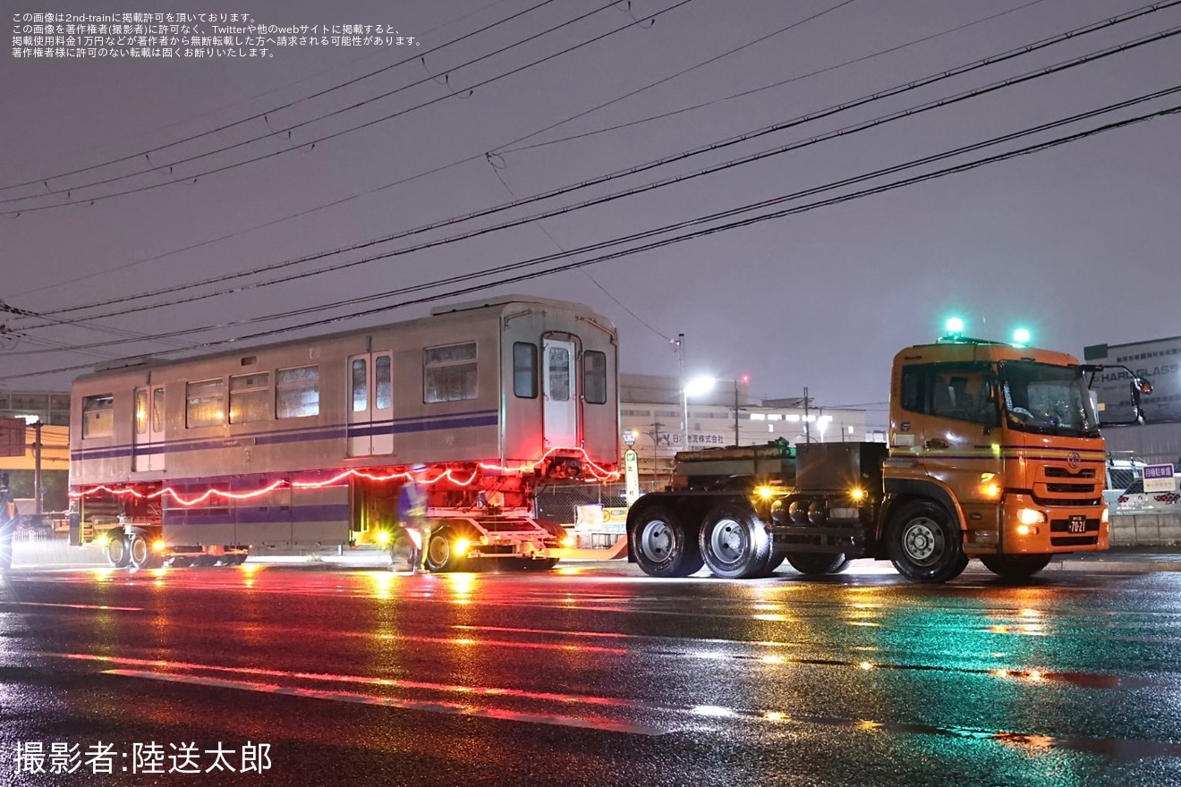 【大モノ】1000系1101Fが廃車のため陸送の拡大写真