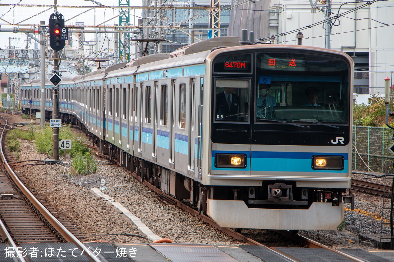 【JR東】E231系K5編成東京総合車両センター入場回送の拡大写真