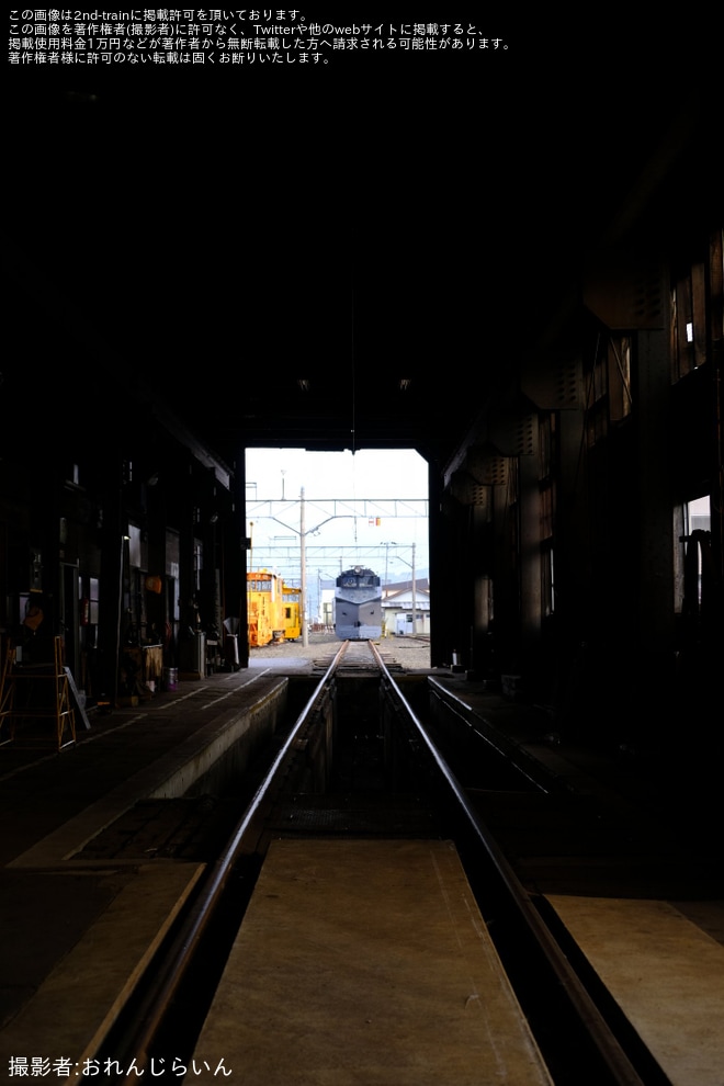 【弘南】弘南鉄道大鰐線「車両撮影とラッセル車乗車体験」開催を不明で撮影した写真