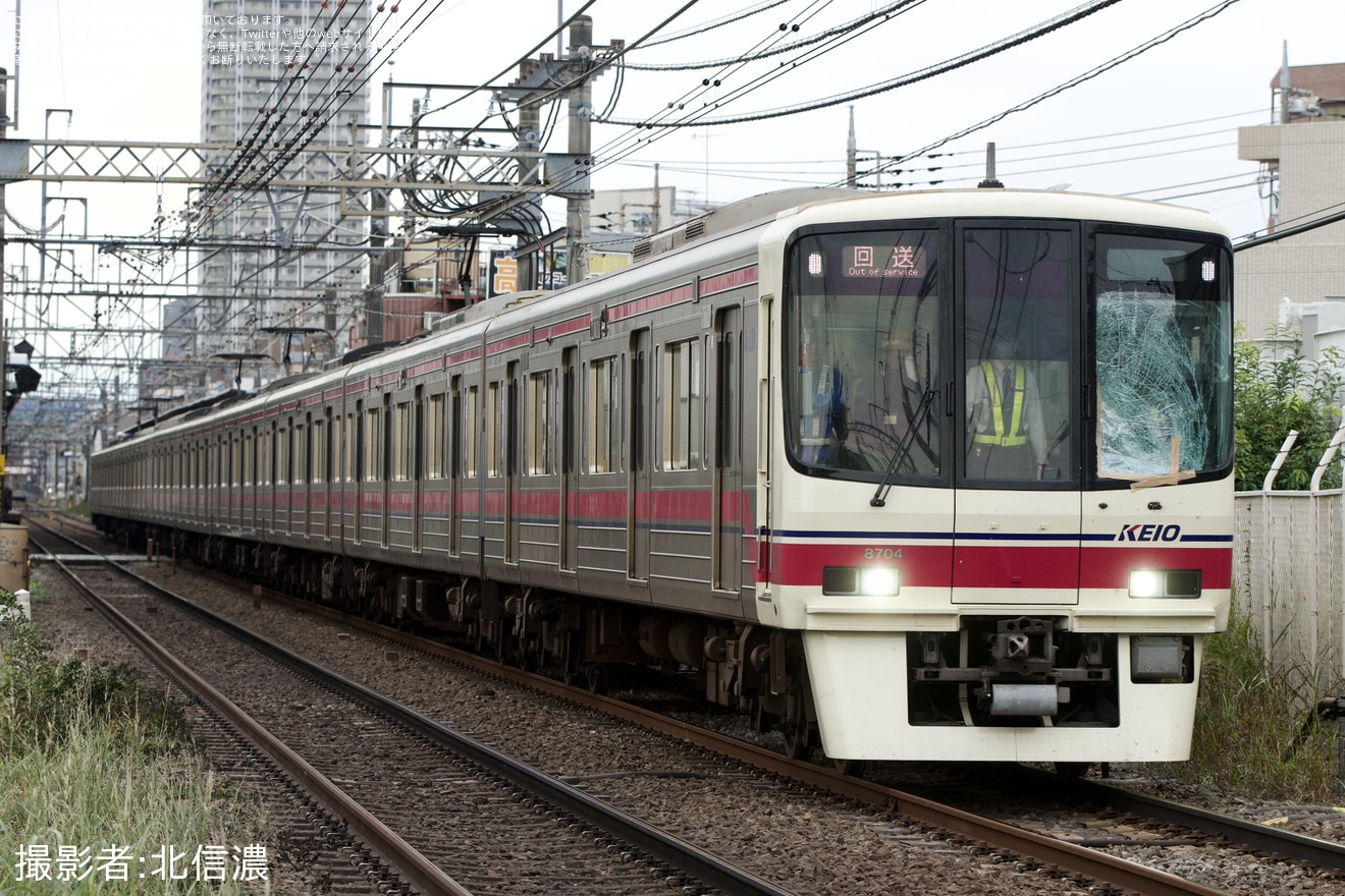 【京王】8000系8704Fが若葉台へ臨時回送の拡大写真