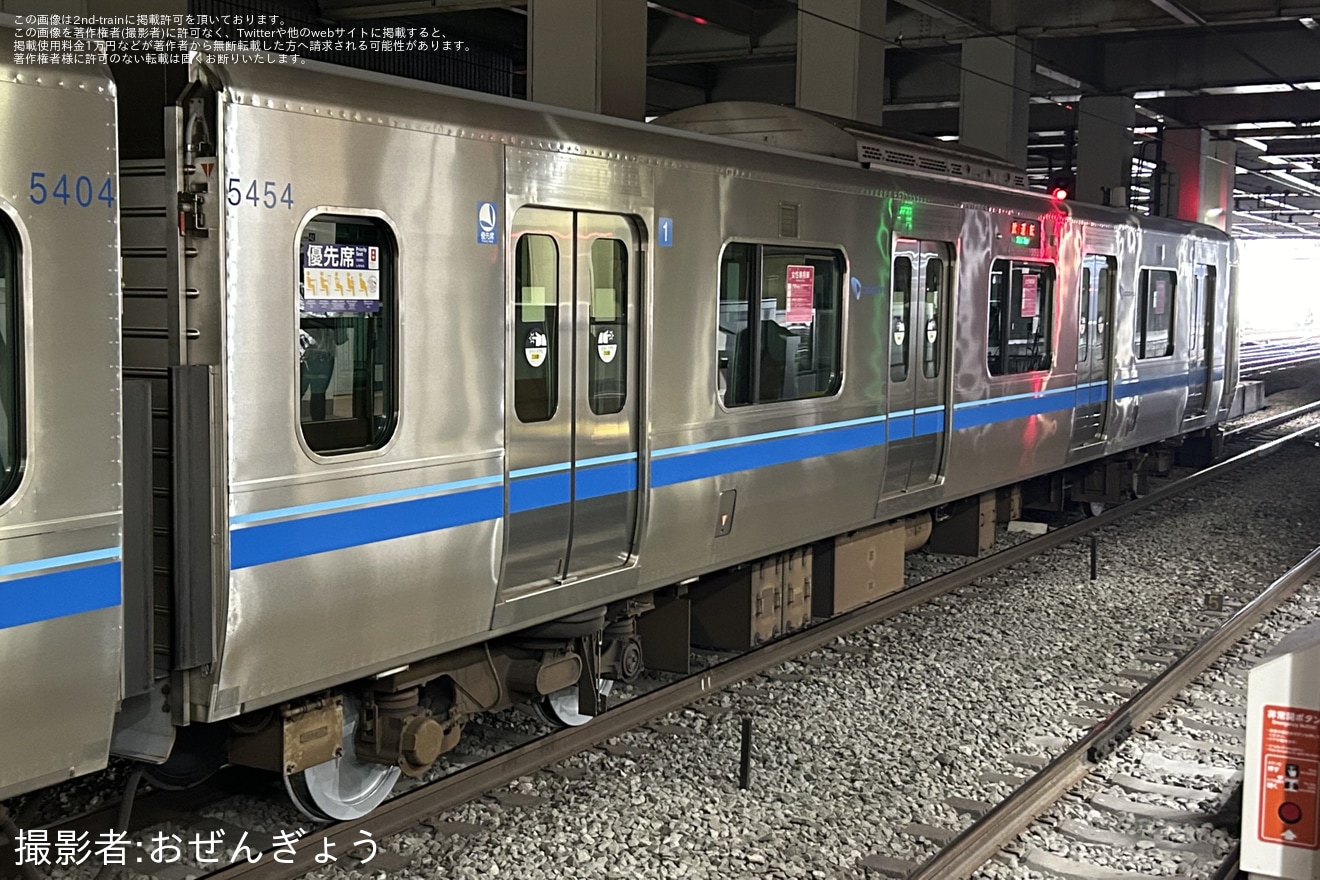 【小田急】5000形5054F(5054×10) 車輪交換試運転の拡大写真