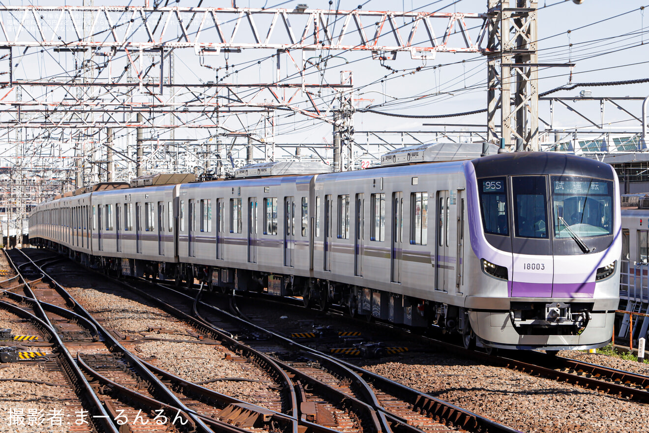 【メトロ】18000系18103F鷺沼工場出場試運転の拡大写真