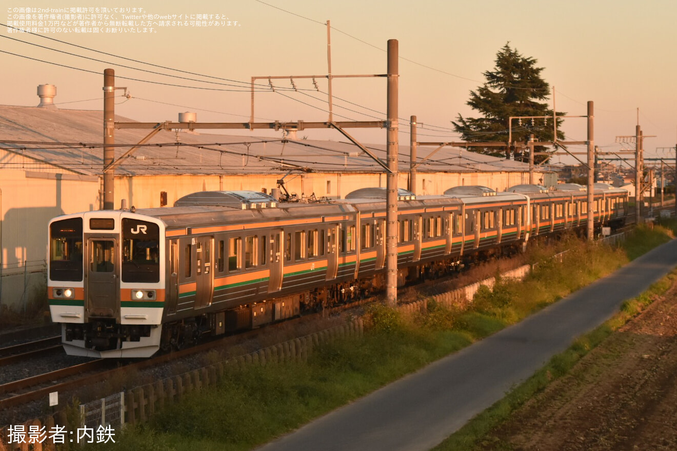 【JR東】211系 C17編成大宮総合車両センター出場回送の拡大写真