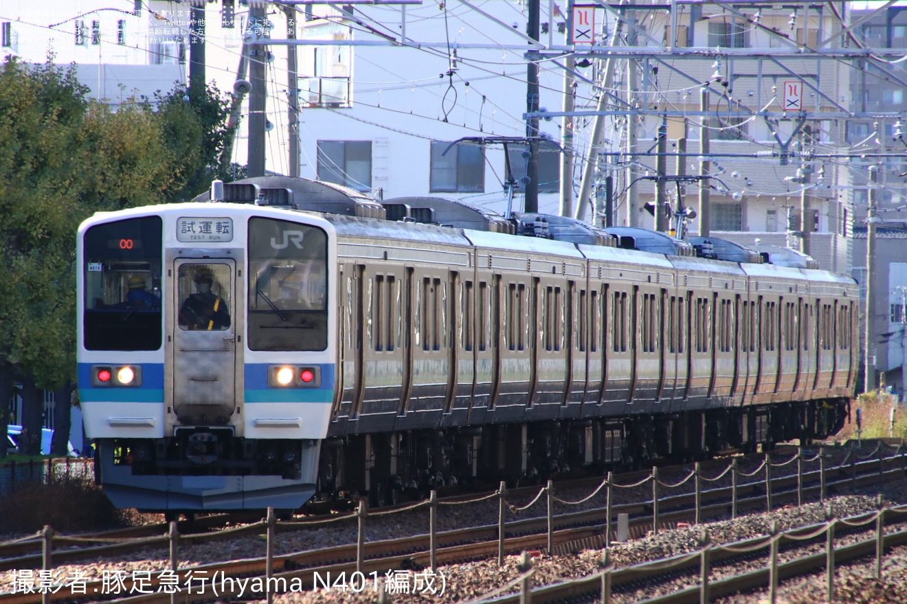 【JR東】211系N613編成長野総合車両センター構内試運転の拡大写真