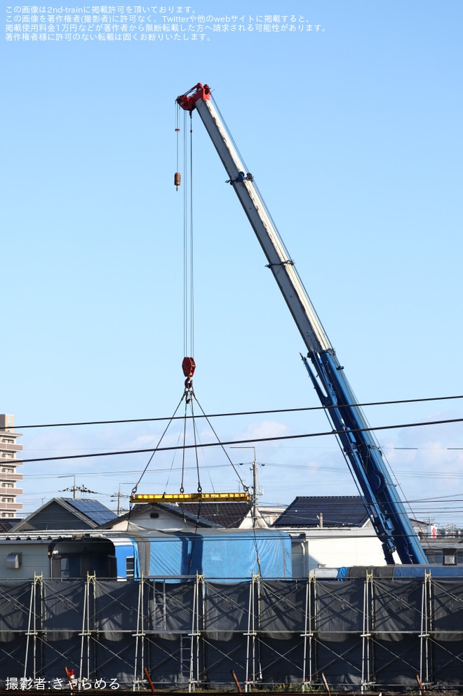 【JR西】スハフ12-801(奥出雲おろち号客車)が廃車・解体のため搬出