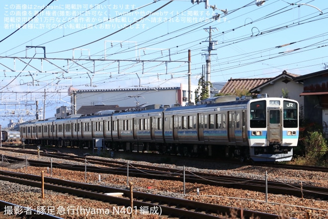 【JR東】211系N613編成長野総合車両センター構内試運転を不明で撮影した写真