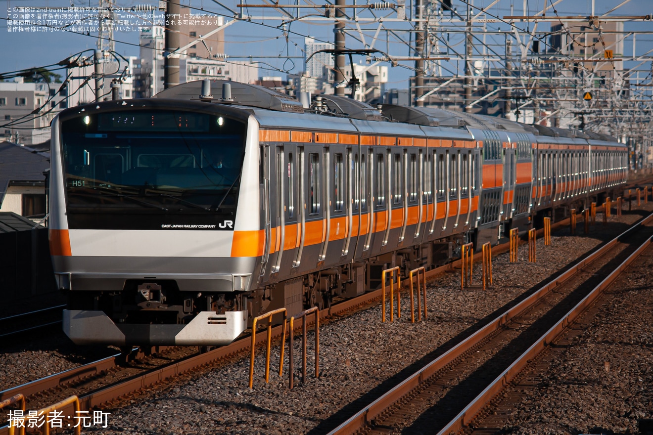 【JR東】E233系トタH51編成幕張車両センターから返却の拡大写真