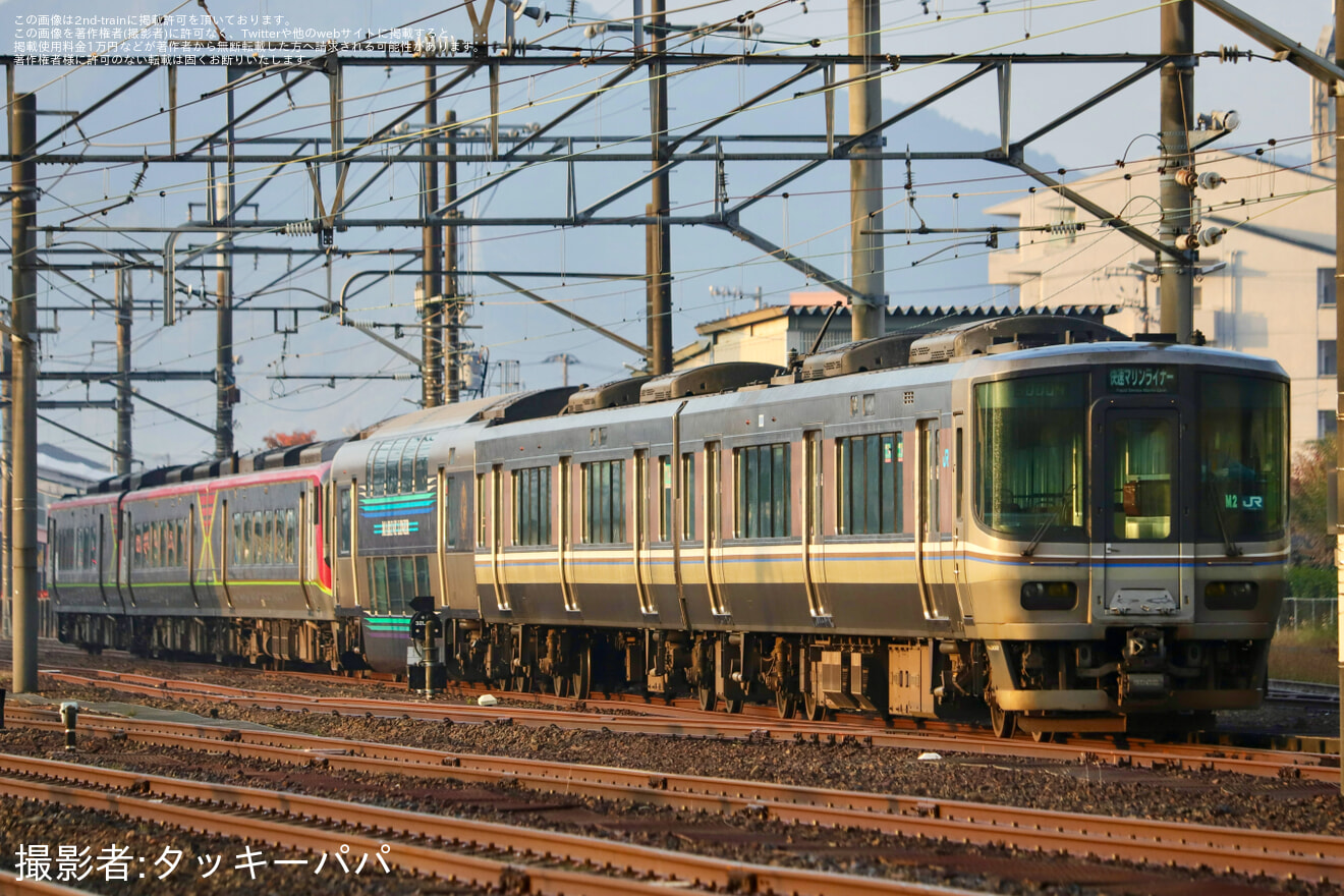 【JR四】パンタグラフ損傷した5000系M2編成が多度津工場入場の拡大写真