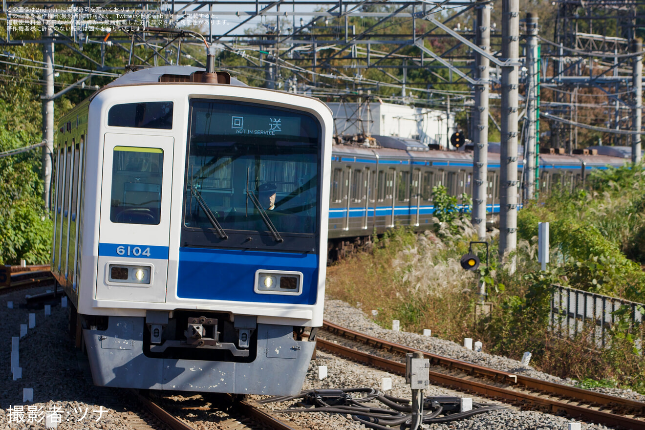 【西武】6000系6104F武蔵丘入場回送の拡大写真