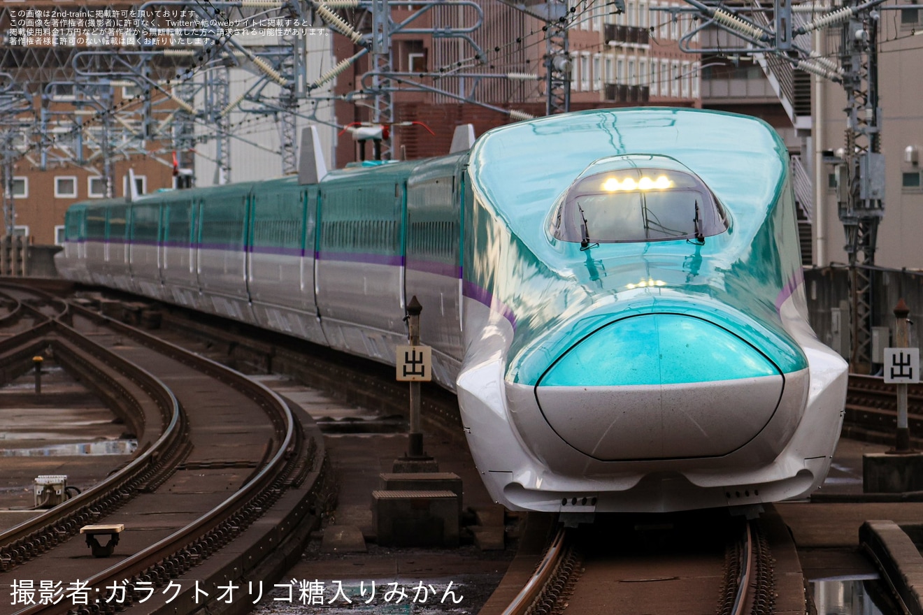 【JR北】H5系H3編成函館新幹線総合車両所出場試運転の拡大写真