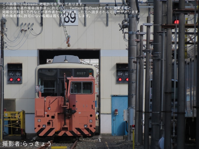 【小田急】8000形8257F(8257×6)が 大野総合車両所89番線に入線