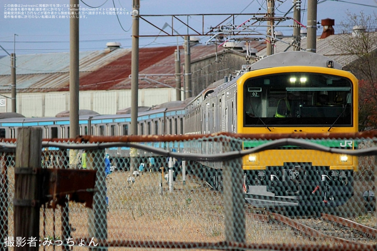 【JR東】E493系02編成とE231系800番台K2編成が連結試験やブレーキ試験などを実施の拡大写真