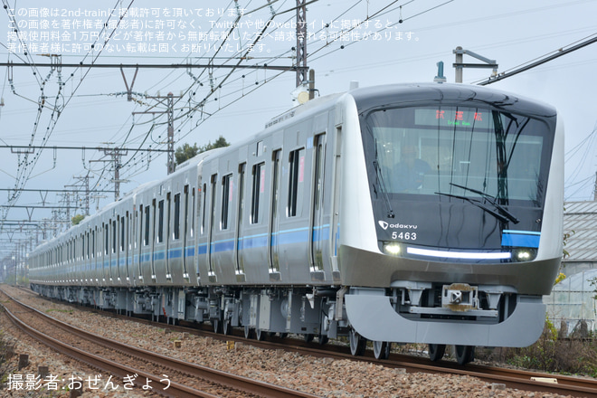 【小田急】5000形5063F(5063×10)新製試運転を栢山～富水間で撮影した写真