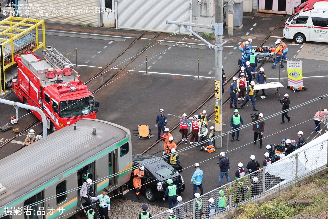 【JR東】E231系コツS-14編成が東京DMAT発足20周年関連行事に使用されるの拡大写真