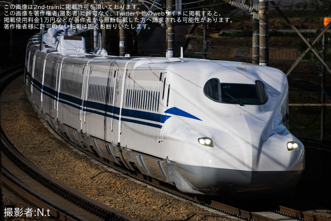 【JR海】N700S J1編成浜松工場出場試運転(202411)を不明で撮影した写真