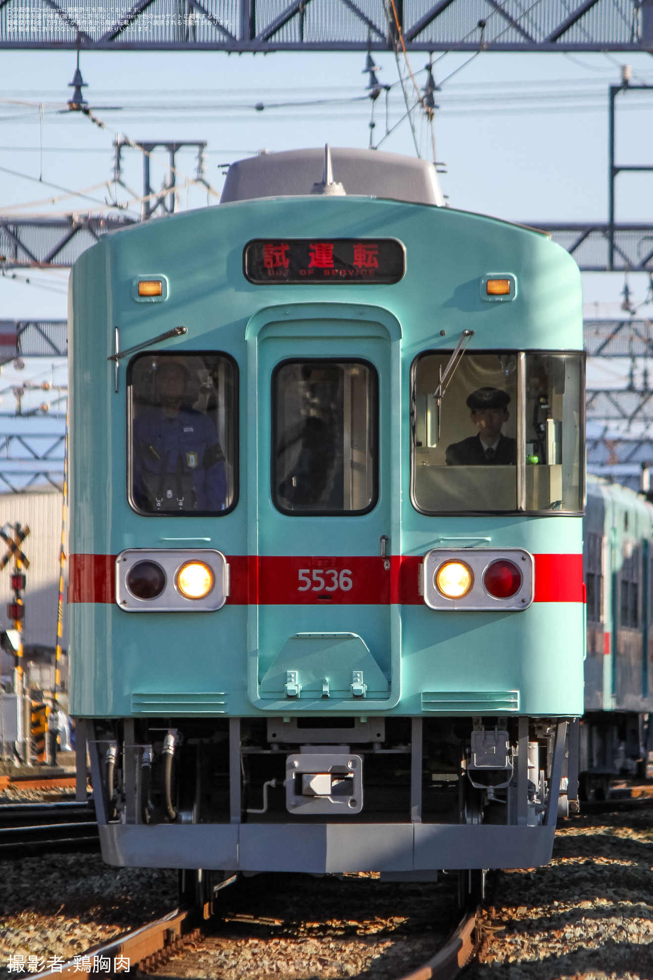 【西鉄】白Hゴムだった5000形5136F筑紫車両基地出場試運転の拡大写真