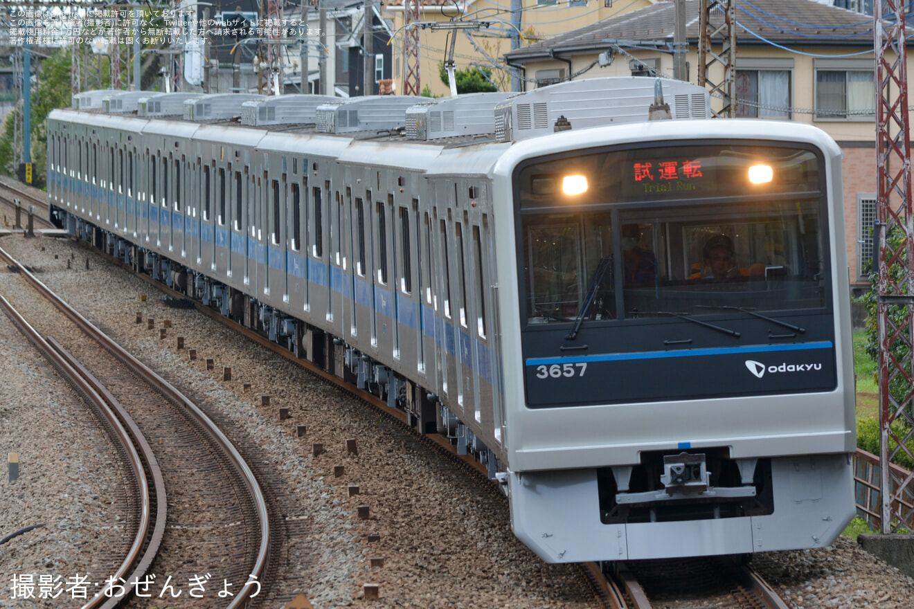 【小田急】3000形3657F(3657×8)全般検査明け試運転の拡大写真