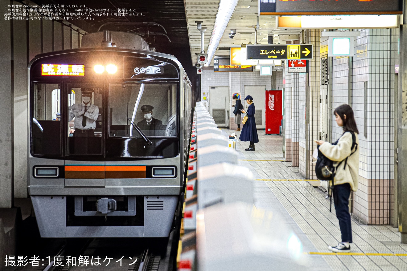 【大阪メトロ】66系66612F東吹田検車場出場試運転の拡大写真