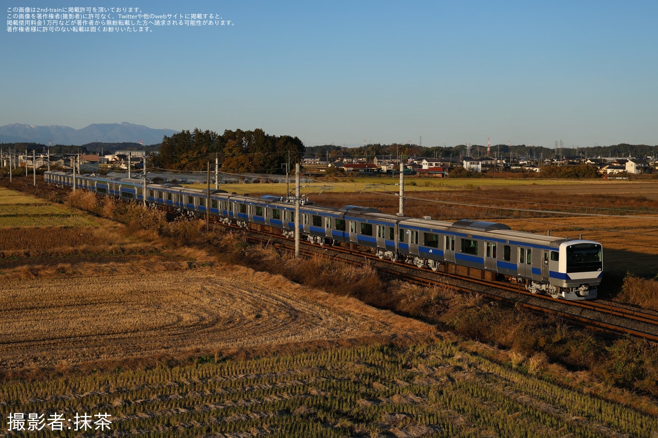 【JR東】E531系K414編成が機器更新を終えて出場試運転の拡大写真