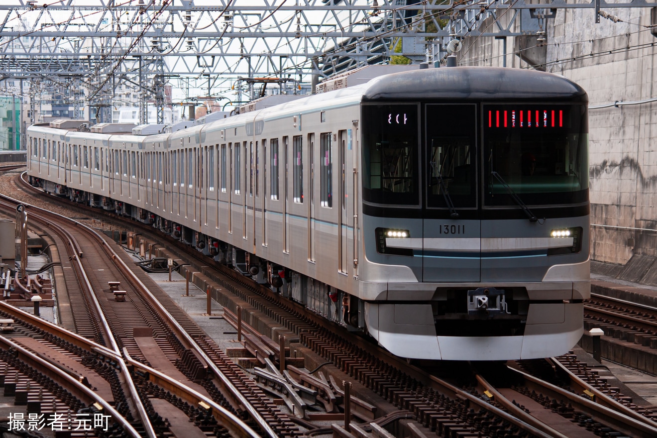 【メトロ】13000系13111F鷺沼工場出場回送(202411)の拡大写真