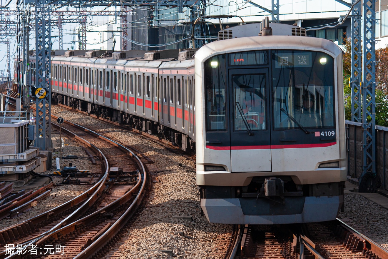 【東急】5050系4109F長津田車両工場入場回送の拡大写真