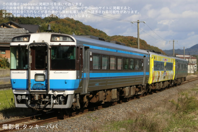 【JR四】キハ185系気動車3両を使用した乗務員訓練列車が運行を黒川～塩入間で撮影した写真