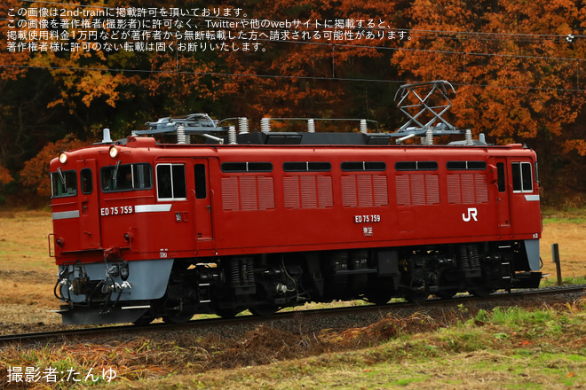 【JR東】ED75-759が仙台車両センターへ返却回送