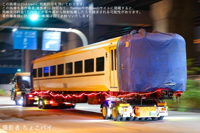 【近鉄】16000系Y07 廃車陸送を不明で撮影した写真