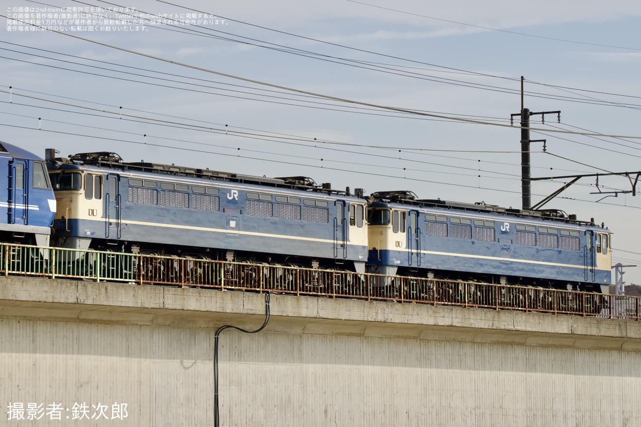 【JR貨】EF65-2067・EF65-2074が大宮車両所へ回送の拡大写真