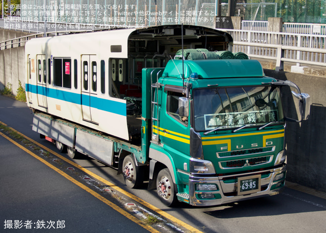 【小田急】8000形8257×6(8257F)新宿方先頭車廃車陸送を相模原市内で撮影した写真