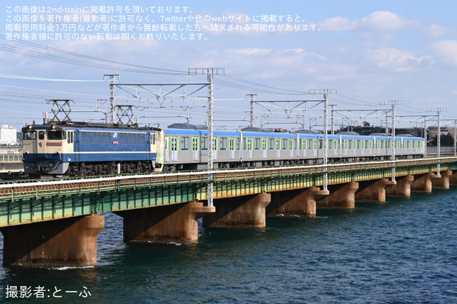 【東武】60000系61601F甲種輸送を新居町～弁天島間で撮影した写真