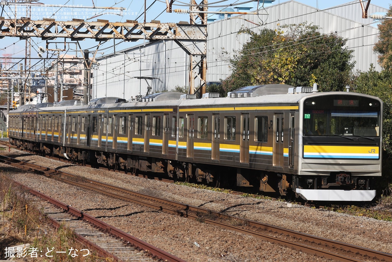 【JR東】205系T17編成＋T15編成大宮総合車両センター入場回送の拡大写真