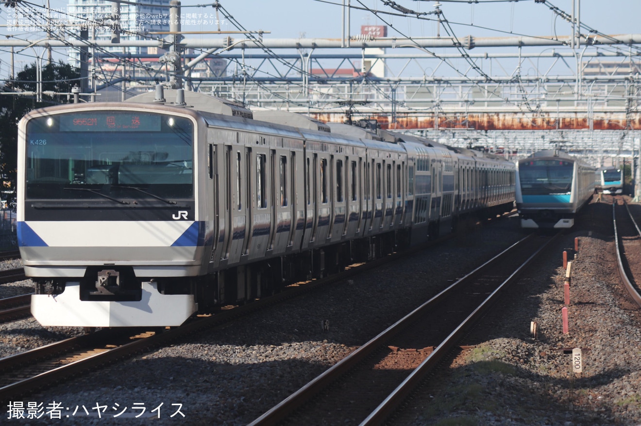 【JR東】E531系 K426編成大宮総合車両センター東大宮センター出場回送の拡大写真