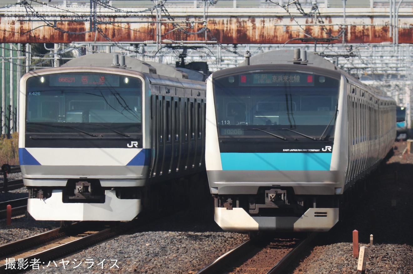 【JR東】E531系 K426編成大宮総合車両センター東大宮センター出場回送の拡大写真