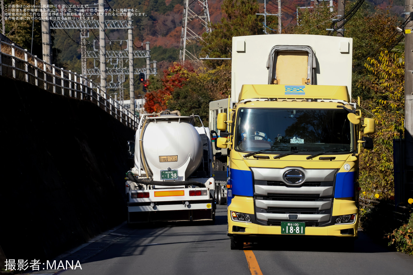 【西武】8500系V3編成 武蔵丘車両検修場入場陸送(2024)の拡大写真