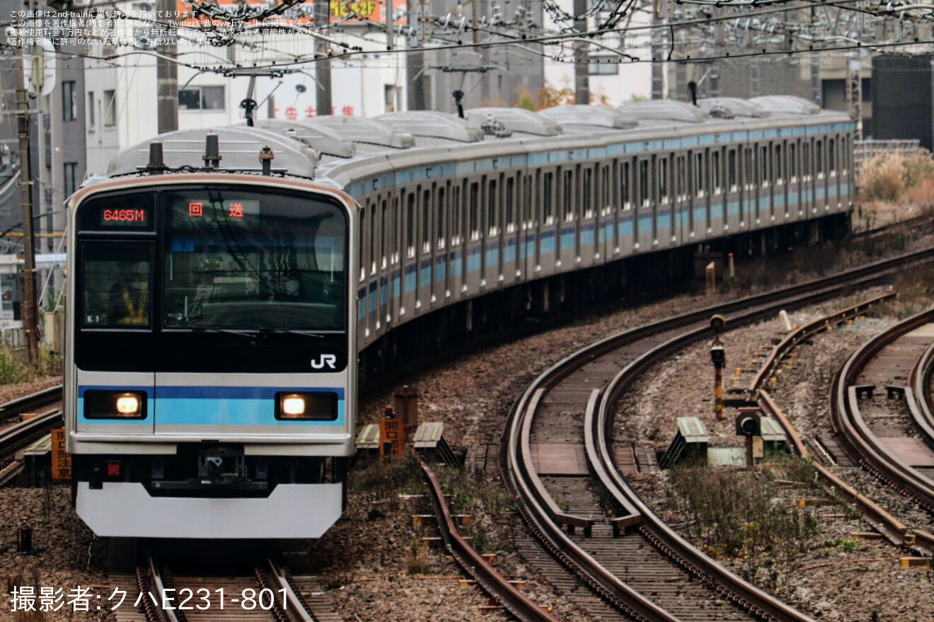 【JR東】E231系ミツK1編成東京総合車両センター出場回送の拡大写真