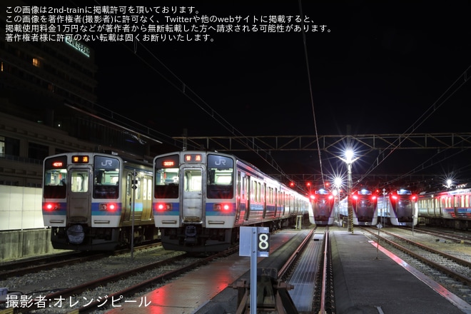 【JR東】「甲府駅電留線 夜間撮影会」開催(2024年12月)