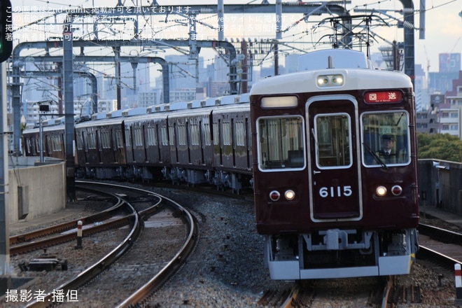 【阪急】6000系6015F(6015×8R)が正雀工場出場回送