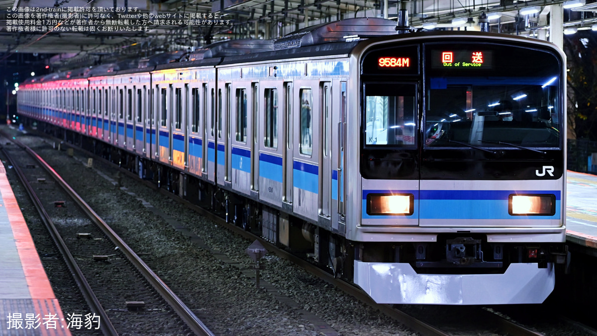 JR東】E231系800番台ミツK1編成、豊田車両センター武蔵小金井派出所で