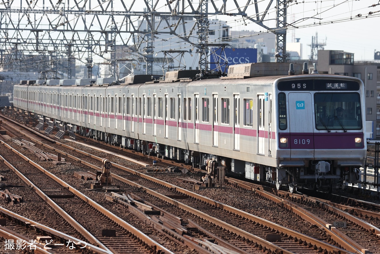 【メトロ】8000系8109F 鷺沼出場試運転の拡大写真