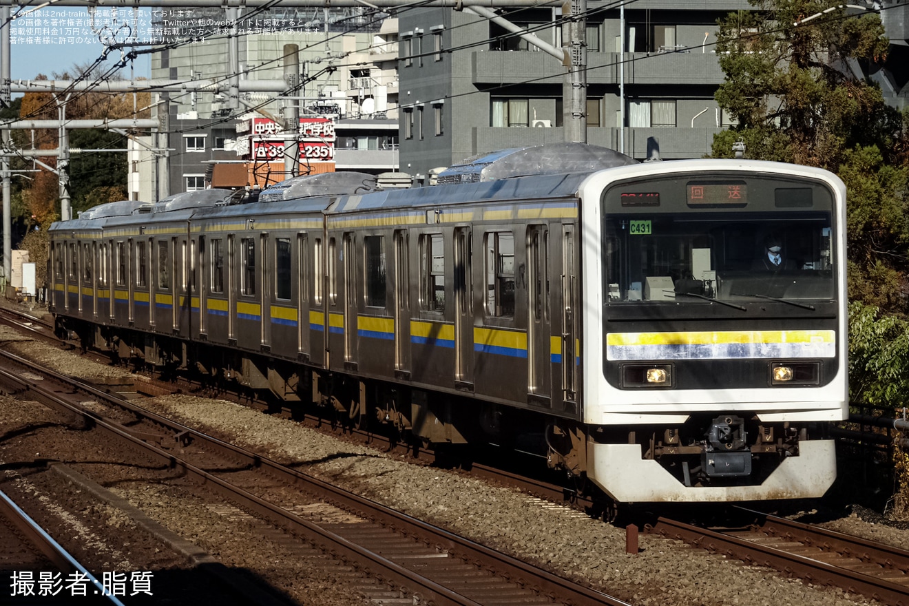 【JR東】209系C431編成大宮総合車両センター出場回送の拡大写真