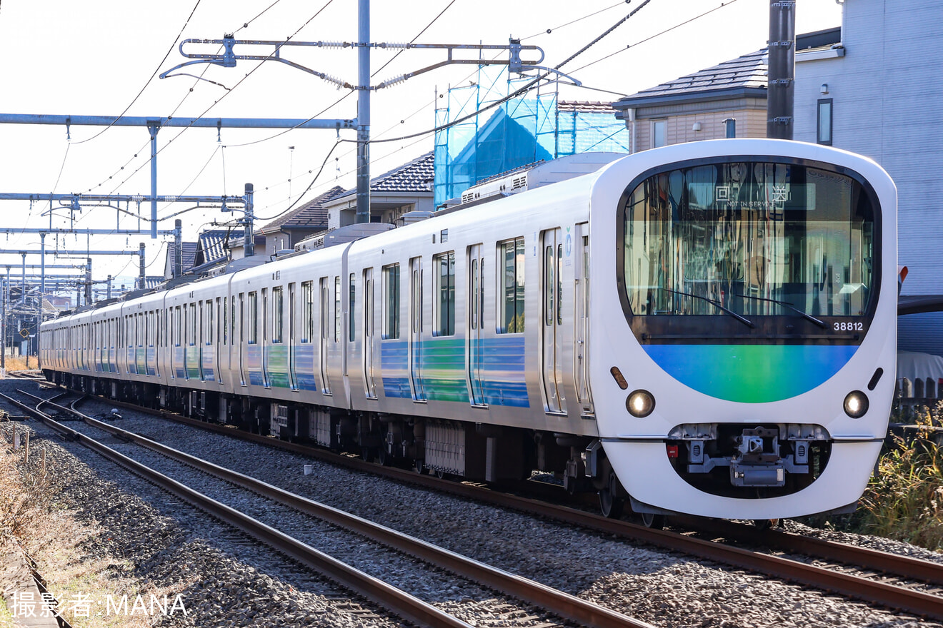 【西武】30000系38112F武蔵丘車両検修場入場回送の拡大写真