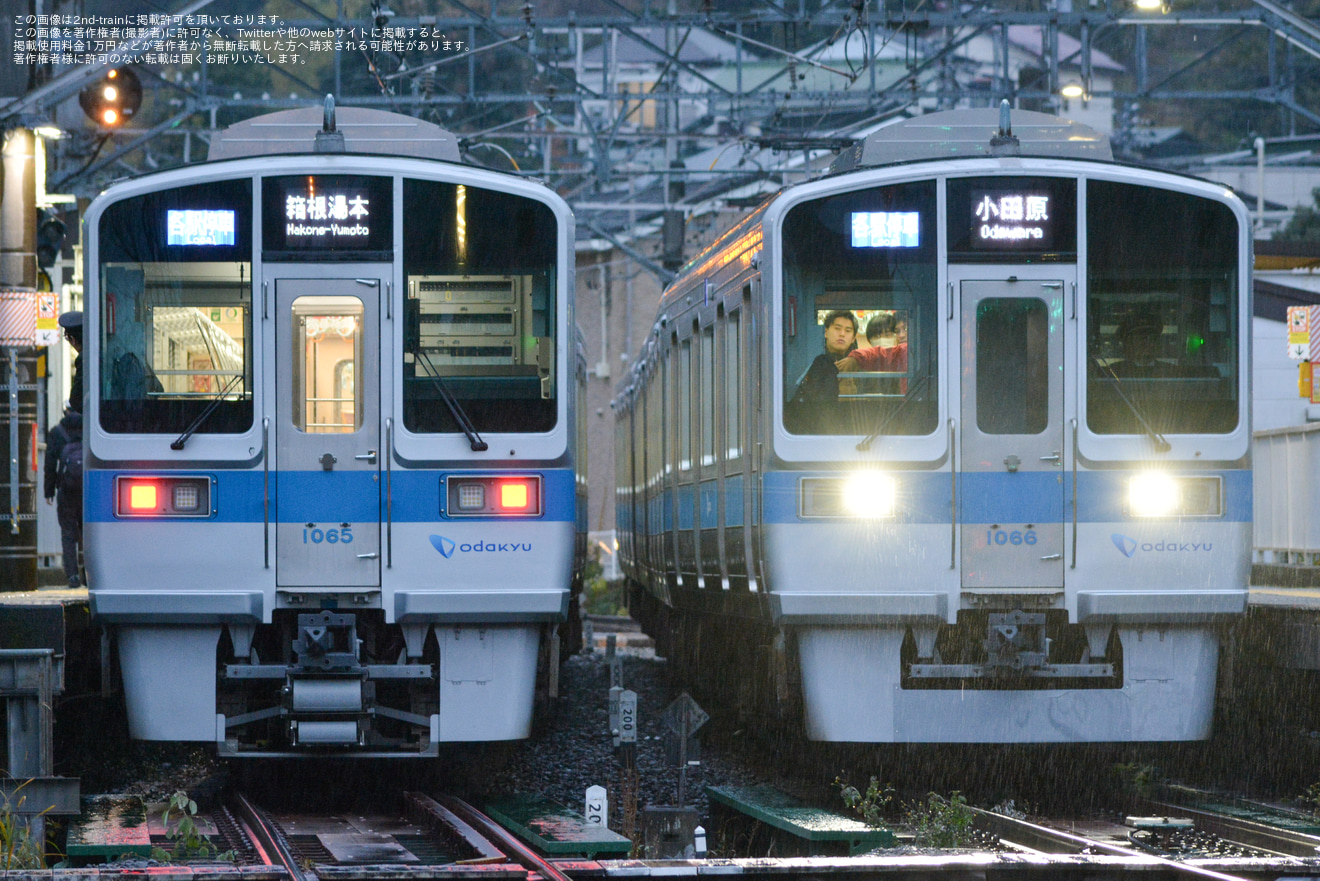 【小田急】1000形1066F(1066×4)がワンマン対応後初運用の拡大写真